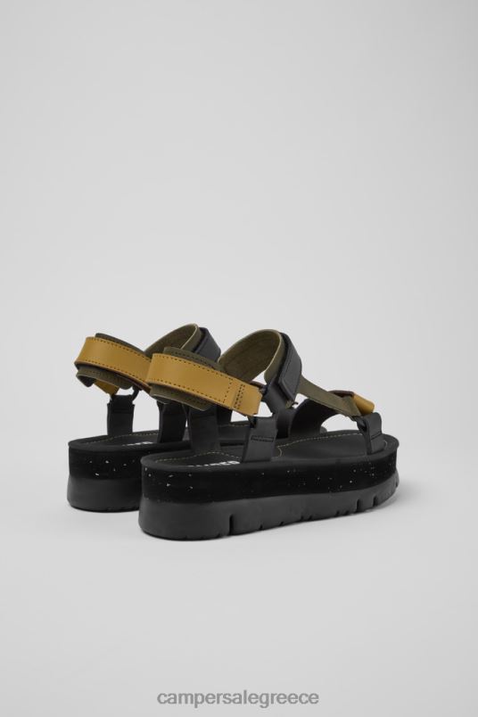Oruga up μαύρο καφέ και πράσινο δερμάτινα σανδάλια για γυναίκες νέες αφίξεις Camper V20TF235 μαύρος