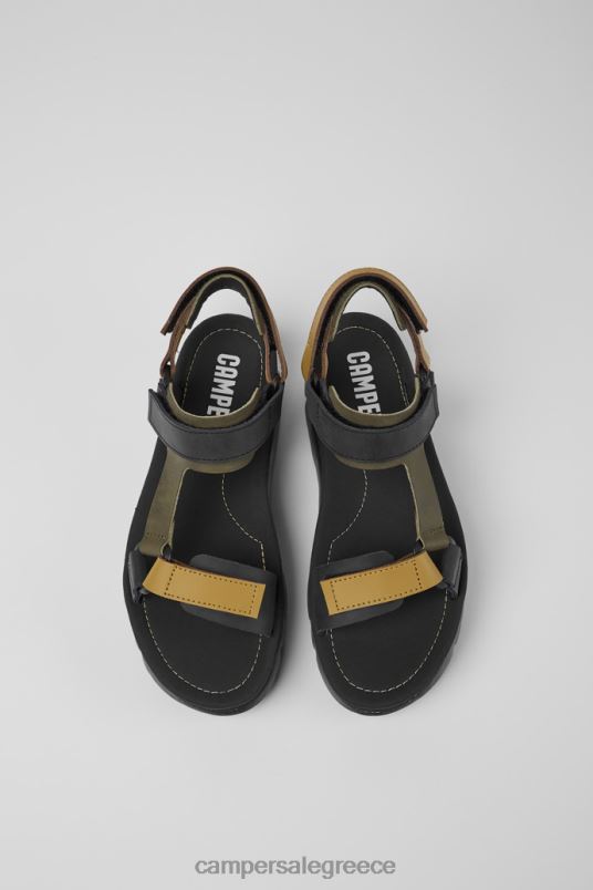 Oruga up μαύρο καφέ και πράσινο δερμάτινα σανδάλια για γυναίκες νέες αφίξεις Camper V20TF235 μαύρος
