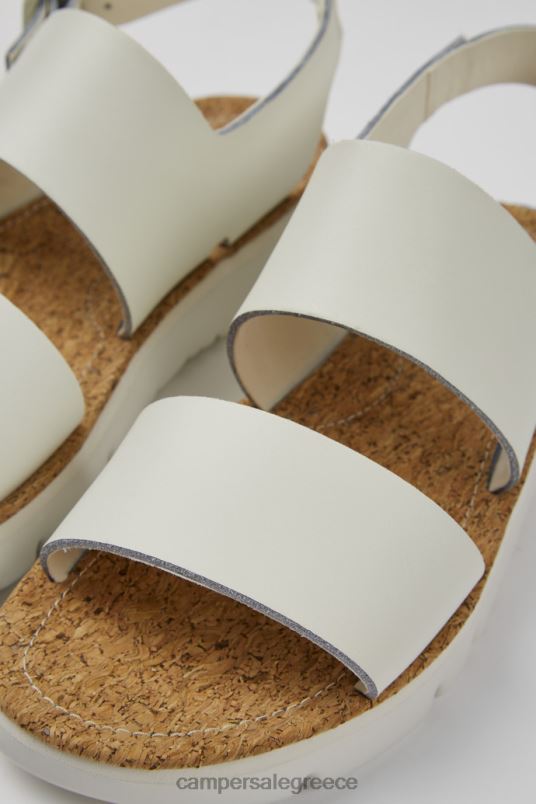 Γυναικεία σανδάλια από λευκό δέρμα oruga Camper V20TF221 άσπρο