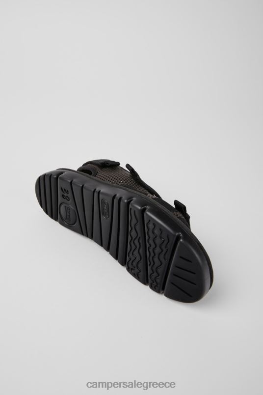 Σχεδίαση γυναικεία πέδιλα σε μαύρο και γκρι oruga Camper V20TF224 μαύρος