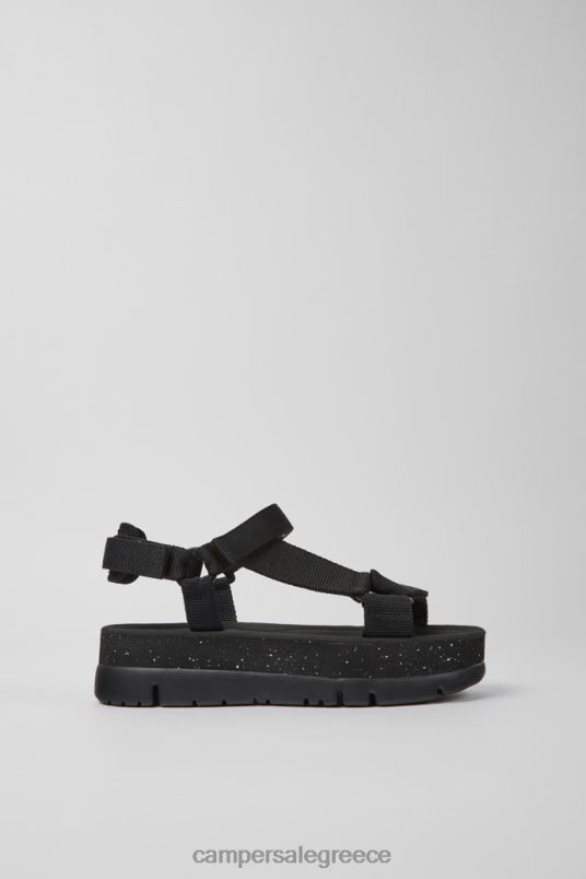 αποκλειστικά oruga up μαύρα ανακυκλωμένα σανδάλια κατοικίδιων ζώων για γυναίκες Camper V20TF198 μαύρος