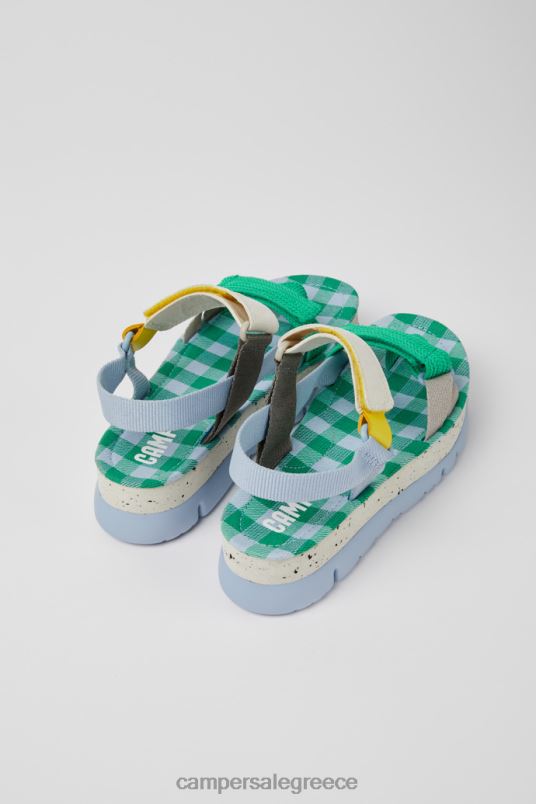 Αποκλειστικά γυναικεία πέδιλα oruga up μπλε πράσινα και γκρι Camper V20TF241 μπλε