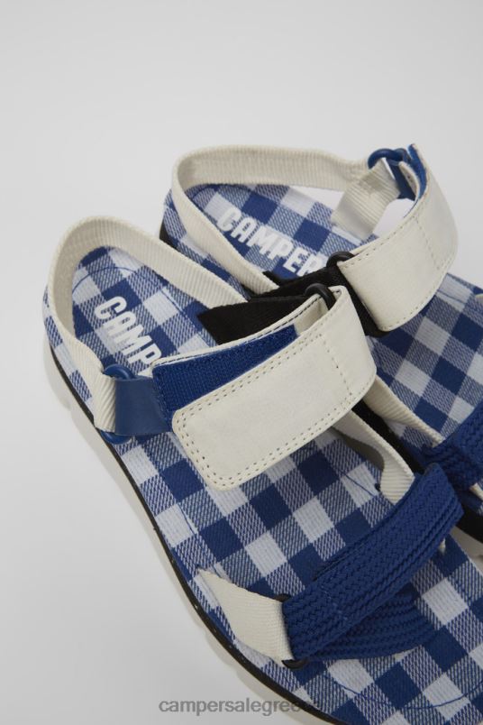 Σχέδιο oruga up λευκό μπλε και μαύρο σανδάλια για γυναίκες Camper V20TF242 άσπρο