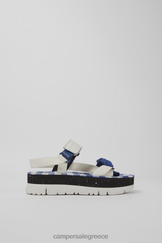 Σχέδιο oruga up λευκό μπλε και μαύρο σανδάλια για γυναίκες Camper V20TF242 άσπρο