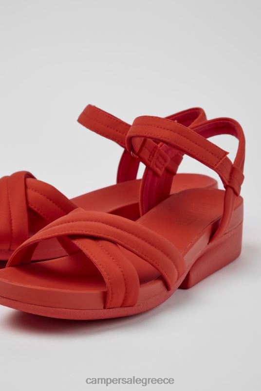 Σχεδιάστε minikaah κόκκινα ανακυκλωμένα κατοικίδια και νάιλον σανδάλια για γυναίκες Camper V20TF228 το κόκκινο