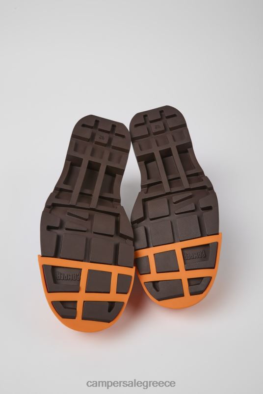 αποκλειστικά ανδρικά παπούτσια σε σκούρο καφέ δερμάτινο χρώμα Camper V20TF1438 καφέ