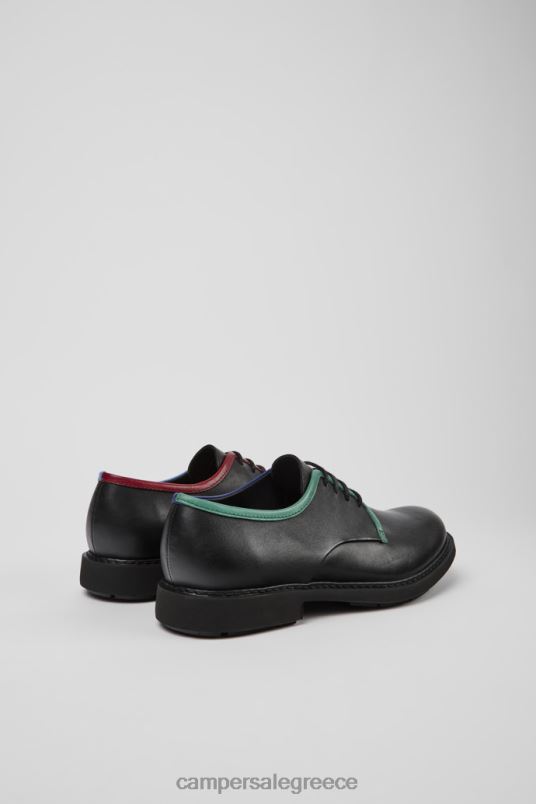αποκλειστικά δίδυμα μαύρα δερμάτινα παπούτσια με κορδόνια για άνδρες Camper V20TF1442 μαύρος