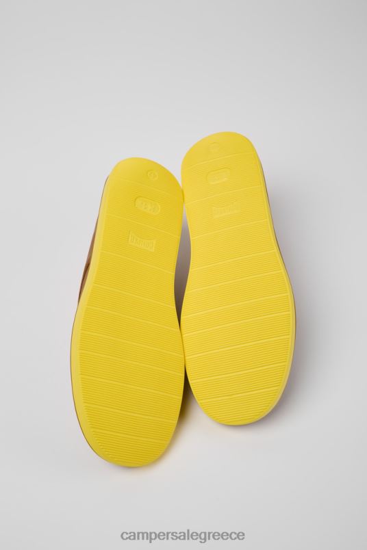 Αποκλειστικά ανδρικά παπούτσια σε καφέ δερμάτινα βαγόνι Camper V20TF1464 καφέ