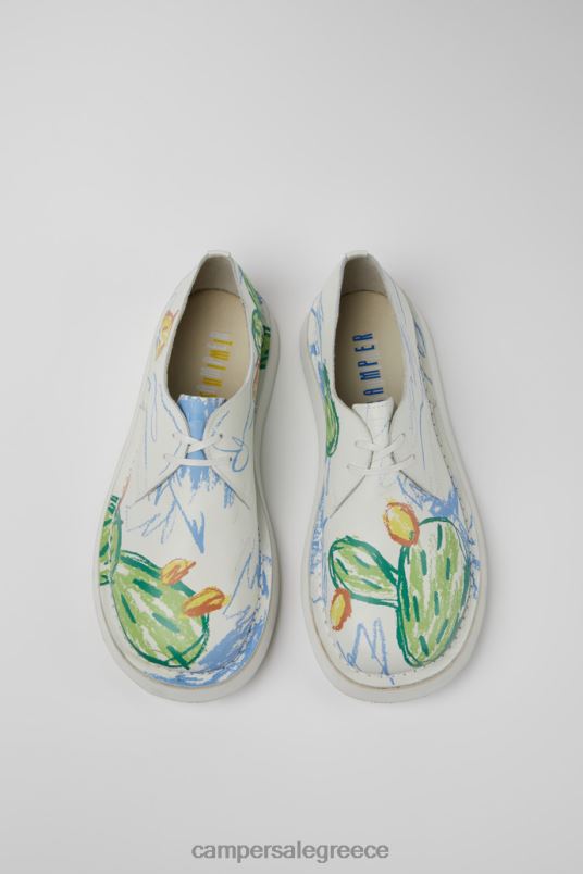 δίδυμα λευκά δερμάτινα παπούτσια με κορδόνια για άνδρες νέες αφίξεις Camper V20TF1468 άσπρο