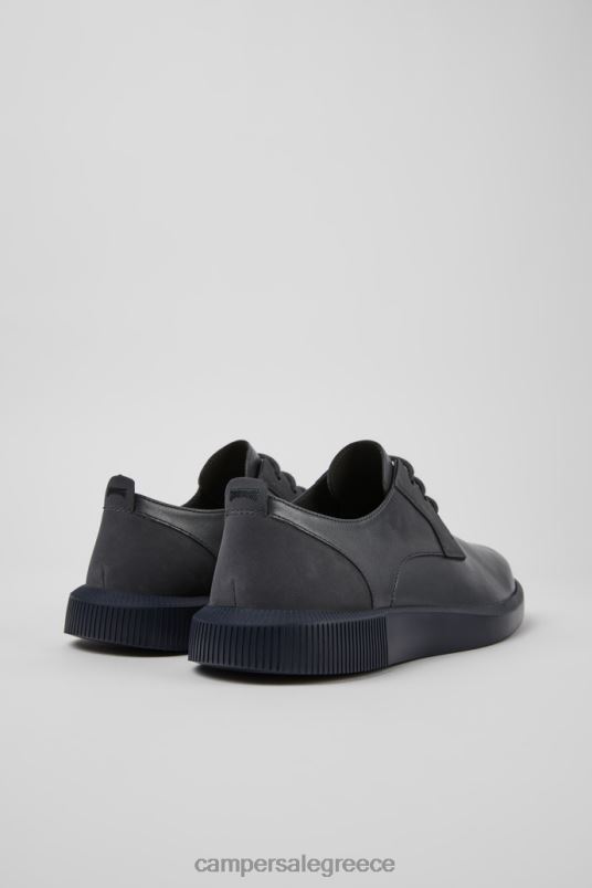 ανδρικά παπούτσια με σχέδιο bill σκούρο γκρι δέρμα και nubuck Camper V20TF1395 γκρί