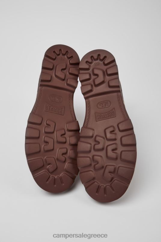 brutus μπορντό και πορτοκαλί δερμάτινα μποτάκια για άνδρες νέες αφίξεις Camper V20TF1427 Βουργουνδία