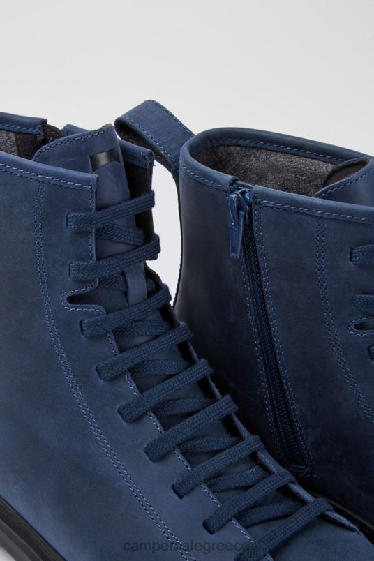 μπότες με κορδόνια σχεδίου brutus blue κερωμένο nubuck Camper V20TF1433 μπλε