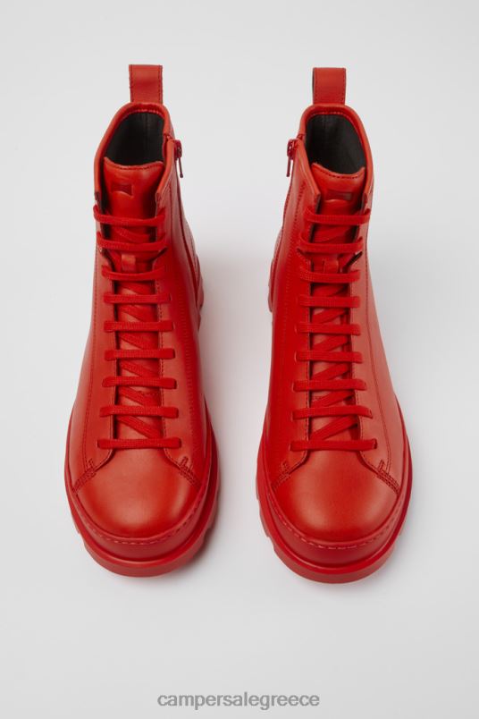 brutus red δερμάτινες μπότες με κορδόνια νέες παραλαβές Camper V20TF1481 το κόκκινο