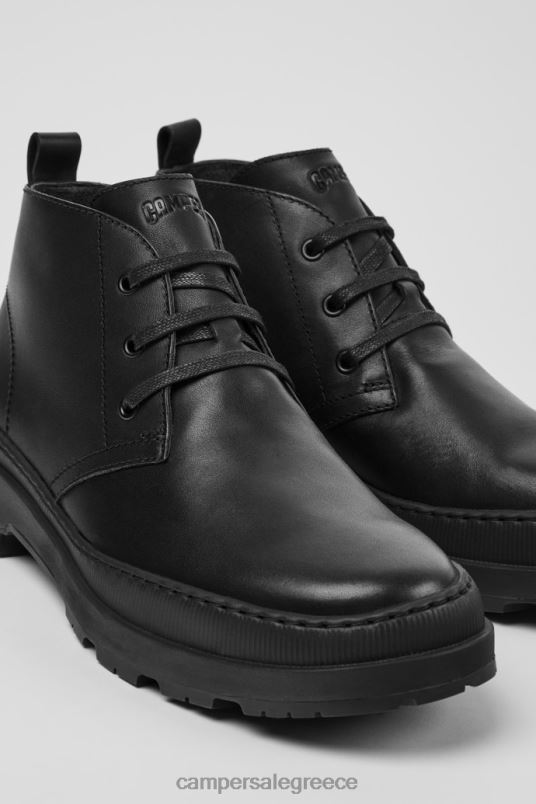 brutus trek michelin μαύρα δερμάτινα μποτάκια για άνδρες νέες αφίξεις Camper V20TF1403 μαύρος