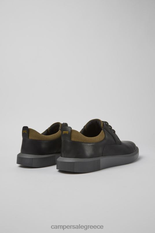 design bill μαύρα δερμάτινα παπούτσια με κορδόνια Camper V20TF1479 μαύρος