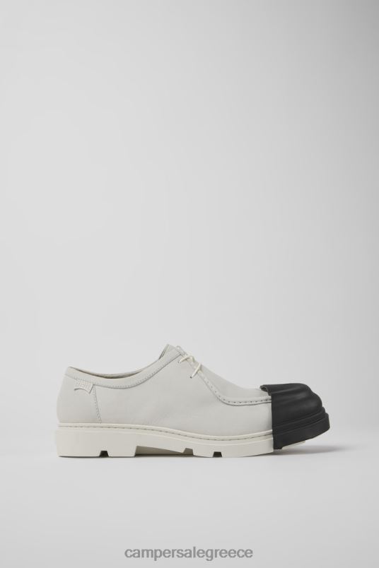 design junction λευκά μη βαμμένα δερμάτινα παπούτσια για άνδρες Camper V20TF1357 άσπρο