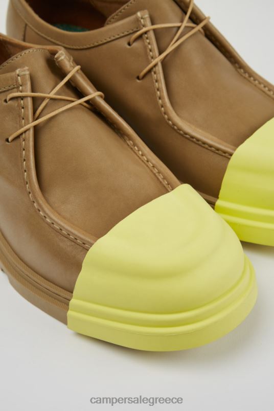 design junction μπεζ δερμάτινα παπούτσια για άνδρες Camper V20TF1439 μπεζ
