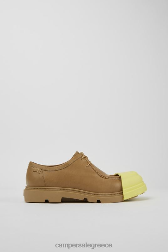 design junction μπεζ δερμάτινα παπούτσια για άνδρες Camper V20TF1439 μπεζ