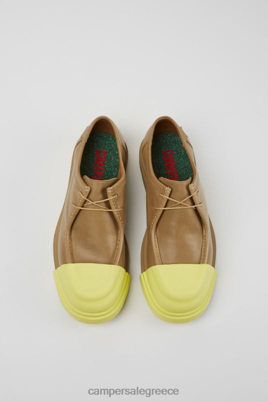 design junction μπεζ δερμάτινα παπούτσια για άνδρες Camper V20TF1439 μπεζ