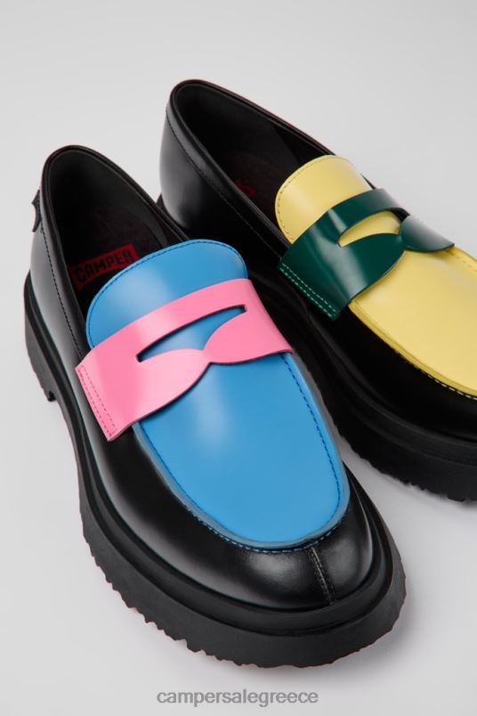 design δίδυμα πολύχρωμα δερμάτινα loafers για άνδρες Camper V20TF1358 πολύχρωμος