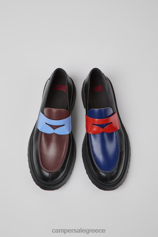 design δίδυμα μαύρα δερμάτινα loafers για άνδρες Camper V20TF1435 μαύρος