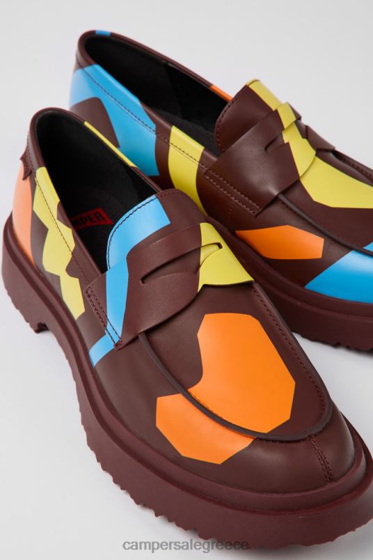 design δίδυμα πολύχρωμα εμπριμέ loafers για άνδρες Camper V20TF1448 πολύχρωμος