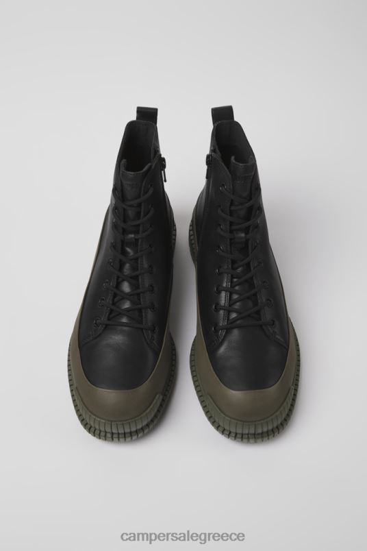 design pix μαύρα και πράσινα δερμάτινα μποτάκια για άνδρες Camper V20TF1367 μαύρος
