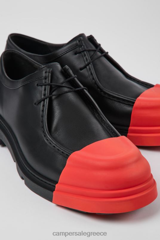 αποκλειστικά junction μαύρα δερμάτινα παπούτσια για άνδρες Camper V20TF1356 μαύρος