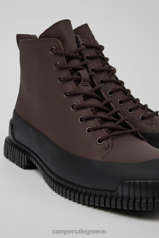 Σχέδιο pix καφέ και μαύρες δερμάτινες μπότες με κορδόνια για άνδρες Camper V20TF1423 καφέ