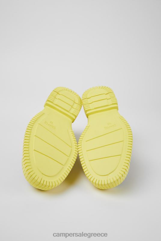 pix μαύρα και κίτρινα δερμάτινα παπούτσια με κορδόνια αποκλειστικά για άνδρες Camper V20TF1440 μαύρος