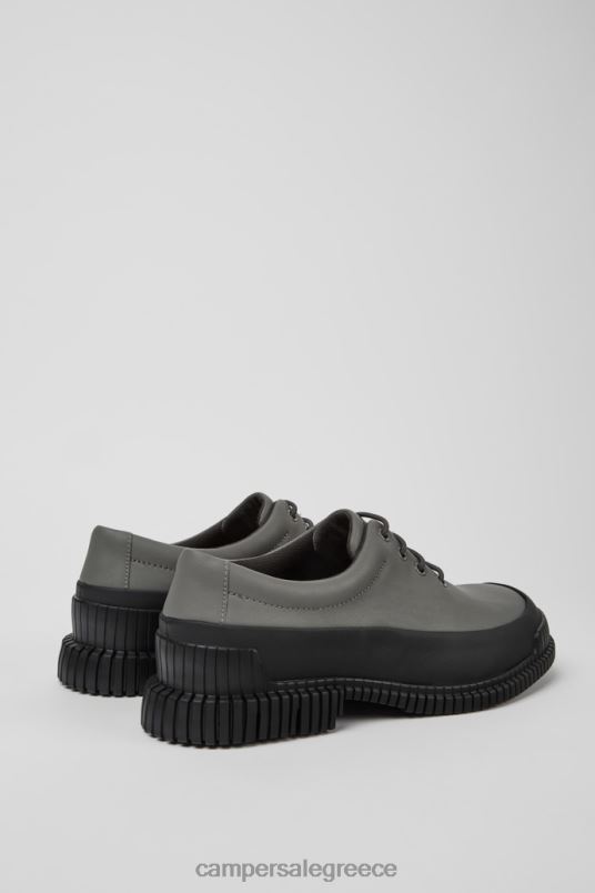pix γκρι και μαύρα δερμάτινα παπούτσια με κορδόνια για άνδρες νέες αφίξεις Camper V20TF305 γκρί