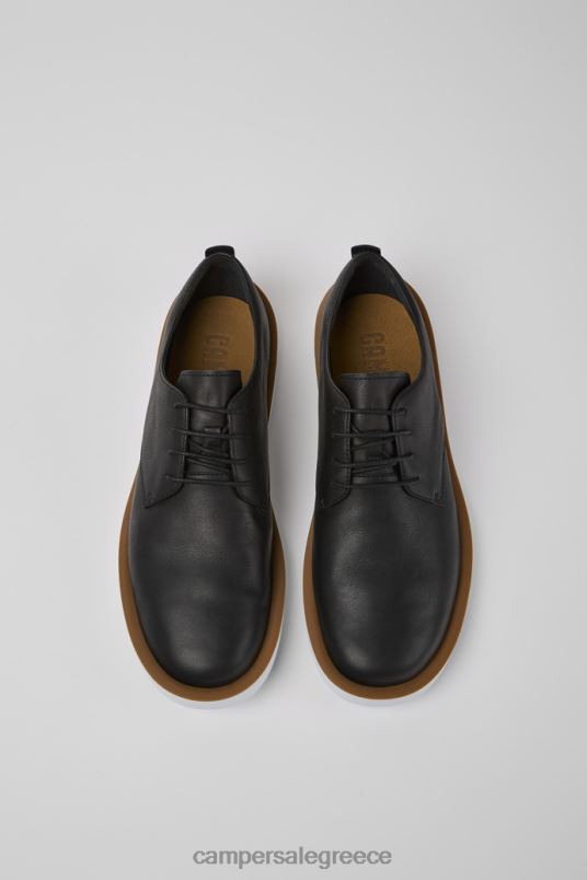 wagon μαύρα δερμάτινα ανδρικά παπούτσια νέες παραλαβές Camper V20TF313 μαύρος