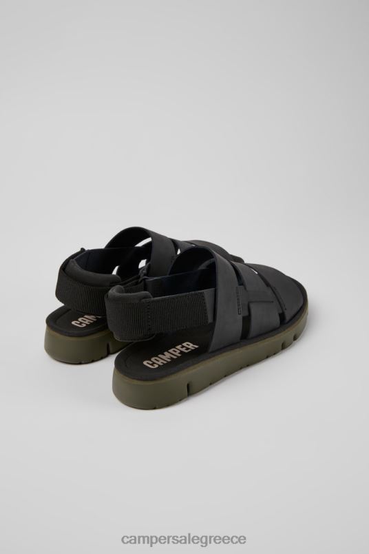 ανδρικά πέδιλα μαύρου δέρματος και υφασμάτων νέες παραλαβές Camper V20TF1223 μαύρος