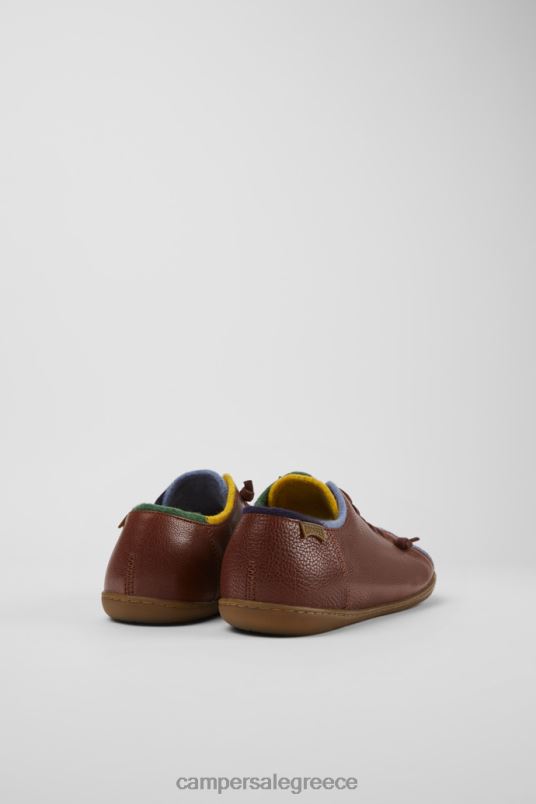 δίδυμα καφέ δερμάτινα και μάλλινα παπούτσια αποκλειστικά για άνδρες Camper V20TF1283 καφέ