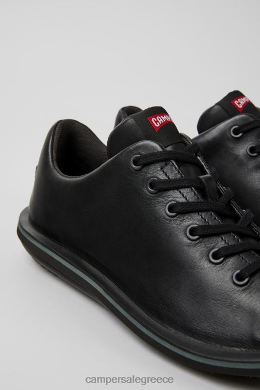ανδρικά παπούτσια μαύρου δερμάτινου σχεδίου σκαθαριού Camper V20TF1312 μαύρος