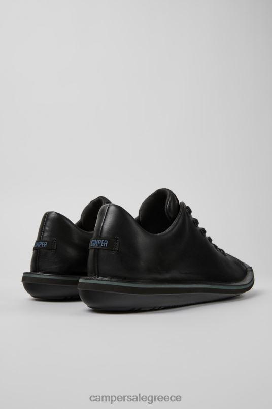 ανδρικά παπούτσια μαύρου δερμάτινου σχεδίου σκαθαριού Camper V20TF1312 μαύρος