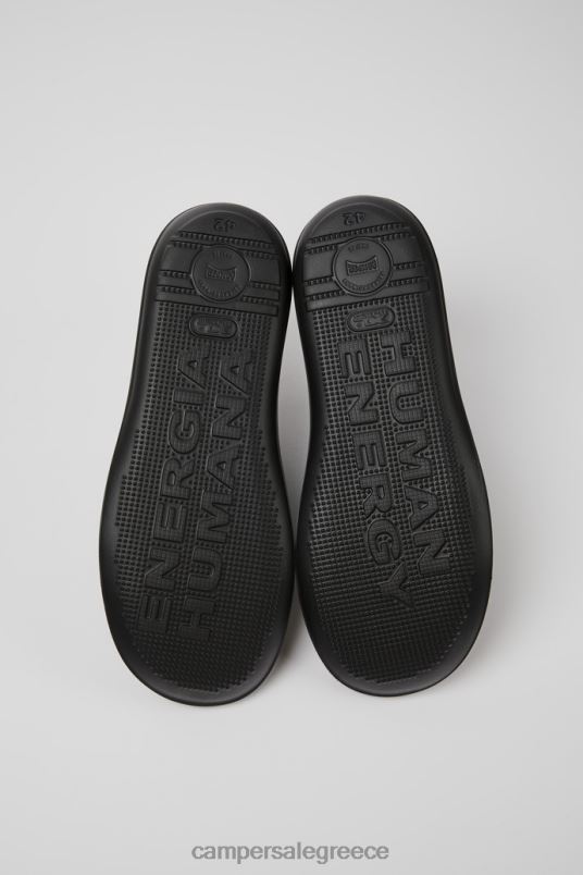 ανδρικά παπούτσια μαύρου δερμάτινου σχεδίου σκαθαριού Camper V20TF1312 μαύρος