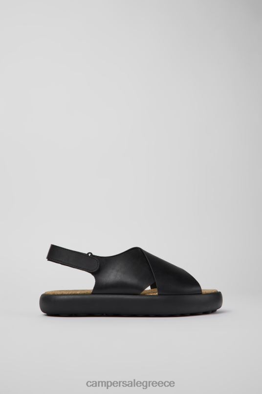 Pelotas flota μαύρα δερμάτινα σανδάλια για άνδρες αποκλειστικά Camper V20TF1231 μαύρος