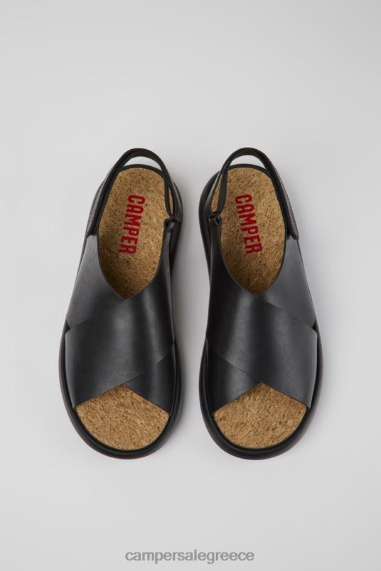 Pelotas flota μαύρα δερμάτινα σανδάλια για άνδρες αποκλειστικά Camper V20TF1231 μαύρος