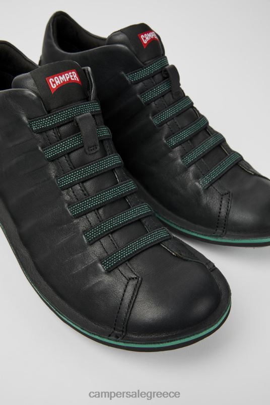 ανδρικά μποτάκια μαύρα δερμάτινα beetle νέες παραλαβές Camper V20TF1296 μαύρος