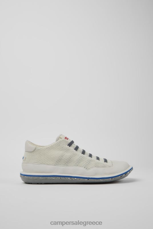 ανδρικά πάνινα παπούτσια τύπου beetle λευκά, μη βαμμένα δερμάτινα Camper V20TF276 άσπρο