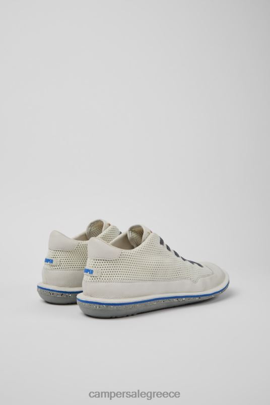 ανδρικά πάνινα παπούτσια τύπου beetle λευκά, μη βαμμένα δερμάτινα Camper V20TF276 άσπρο