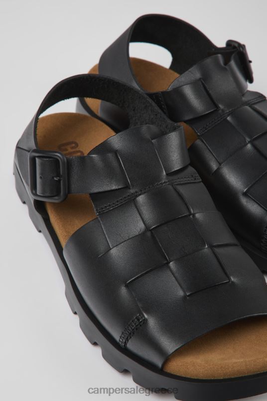 σχέδιο brutus σανδάλι μαύρα δερμάτινα σανδάλια για άνδρες Camper V20TF1191 μαύρος