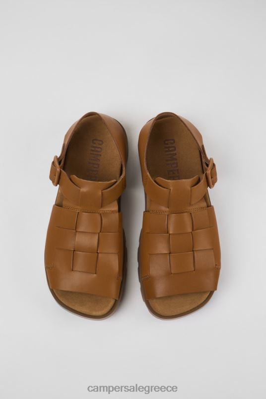 σχέδιο πέδιλο brutus καφέ δερμάτινα σανδάλια για άνδρες Camper V20TF1192 καφέ