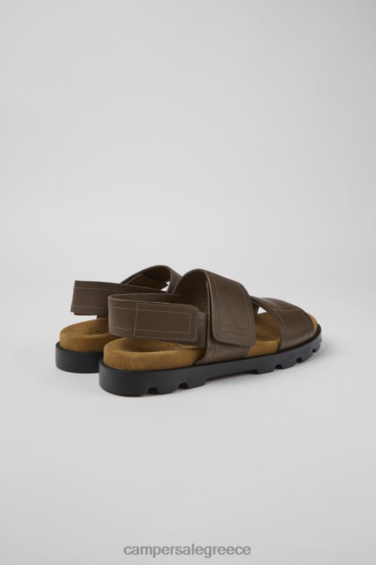 πέδιλο brutus καφέ δερμάτινα σανδάλια για άνδρες νέες αφίξεις Camper V20TF1193 καφέ