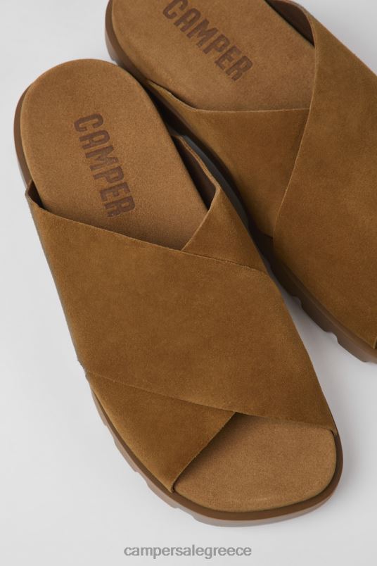 Σχέδιο brutus πέδιλο καφέ σανδάλια nubuck για άνδρες Camper V20TF1195 καφέ