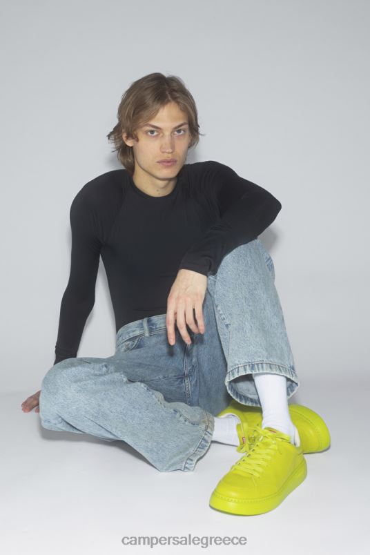 design runner k21 πράσινα δερμάτινα πάνινα παπούτσια για άνδρες Camper V20TF1186 πράσινος