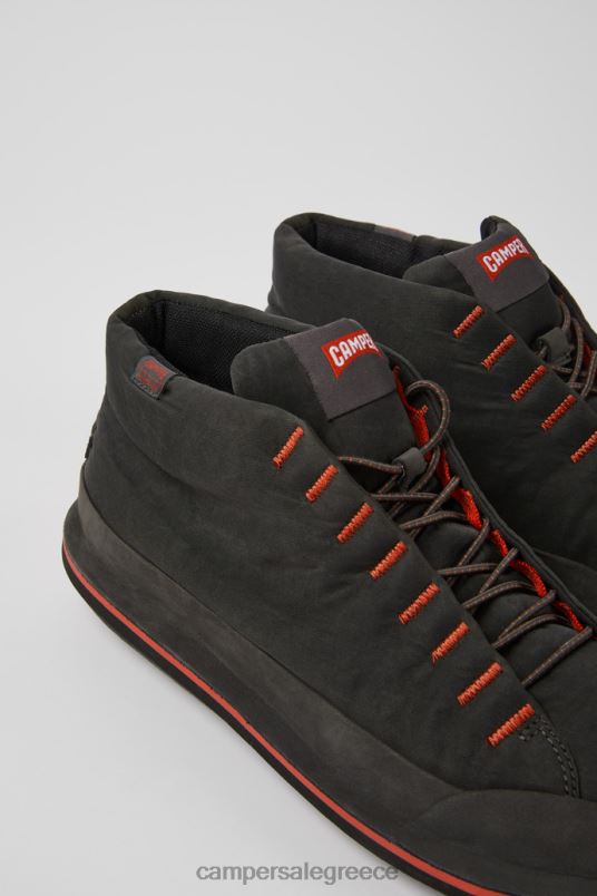 Σχέδιο σκαθαριού σκούρο γκρι ύφασμα και μποτάκια nubuck για άνδρες Camper V20TF1302 γκρί