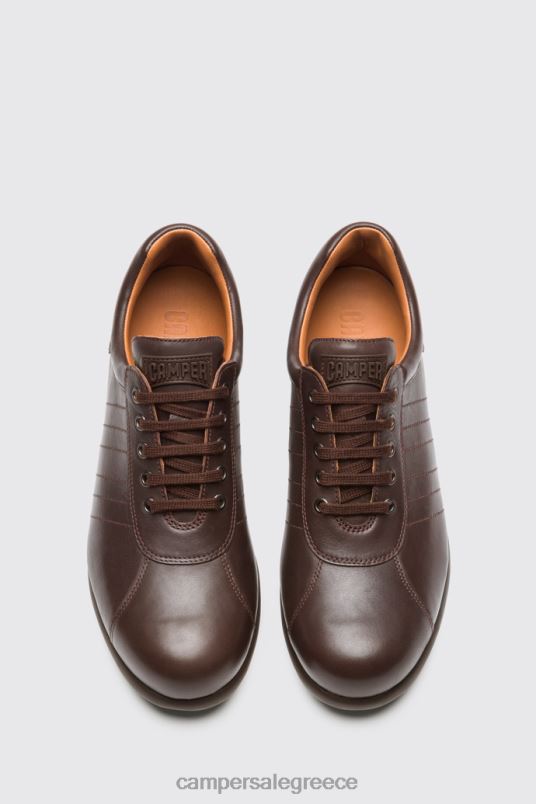 αποκλειστικό ανδρικό παπούτσι pelotas σκούρο καφέ Camper V20TF264 καφέ
