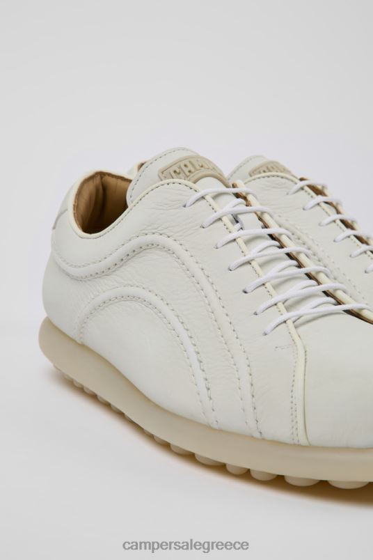αποκλειστικά ανδρικά πάνινα παπούτσια από λευκά μη βαμμένα δέρματα pelotas Camper V20TF288 άσπρο